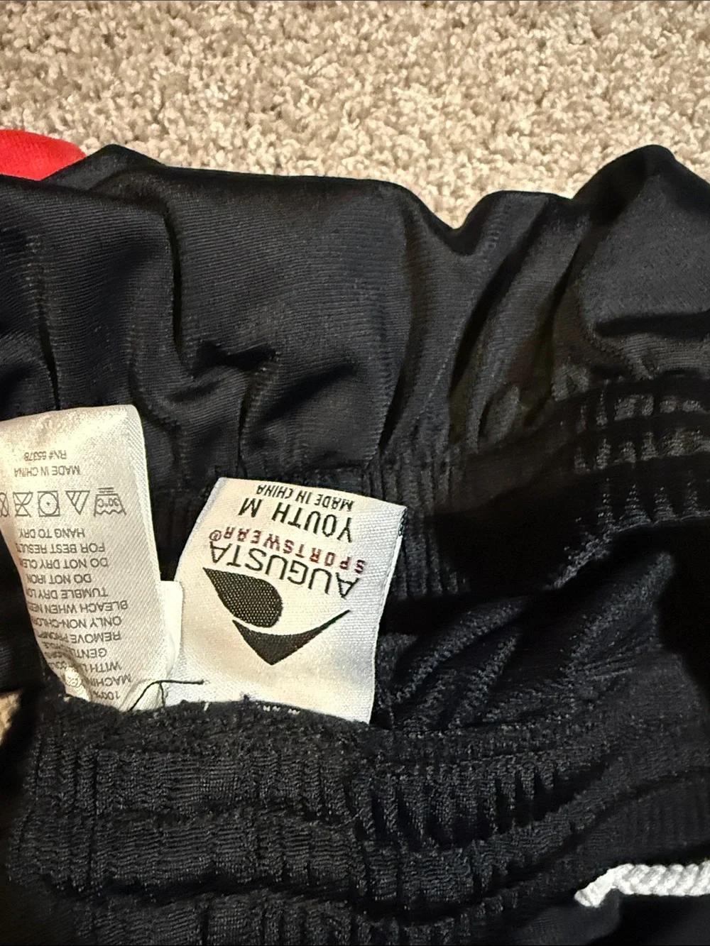 Kids Black and Red Athletic Track Pants